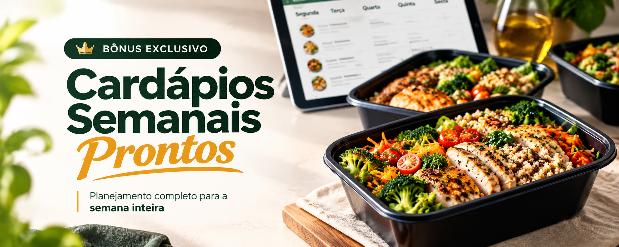 Capa do bônus Cardápios Semanais Prontos